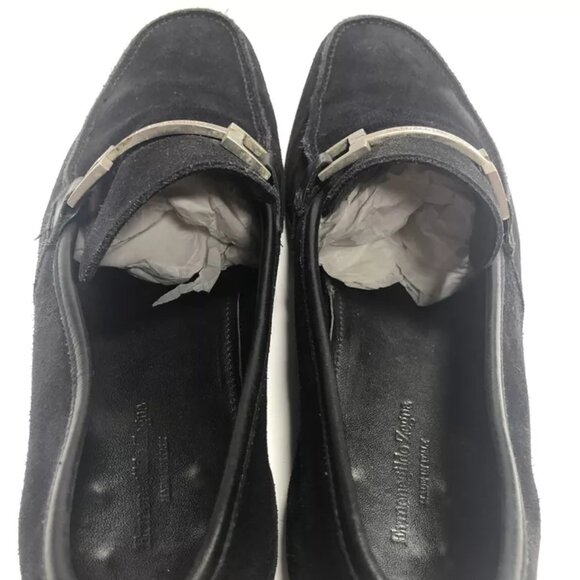 Ermenegildo Zegna Men’s Black Slip-On Loafers, Size 10.5D